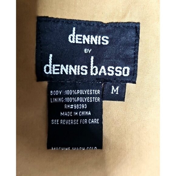 Dennis Basso Womens Sz M Microfiber Jacket Leopard Lining Water Resistant A45651 - Picture 7 of 8